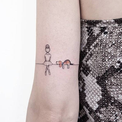 30 Cute Small & Simple Dog Tattoo Ideas for Women Animal Lovers