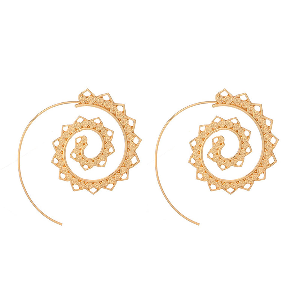 TseenYi Zingaro Mandala Fiore Orecchini Orecchini Retrò Metallo Cavo Orecchini Argento Vintage Etnico Boho Cuore Cerchio Orecchini A Cerchio Gioielli Per Donne E Ragazze Regali