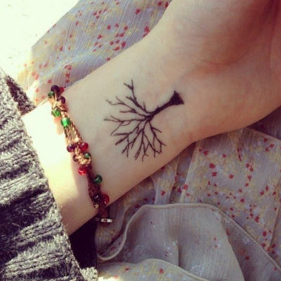 Women's Oak Tree Wrist Tattoo Ideas  - Small Simple Minimalistic Tiny Tats at MyBodiArt.com