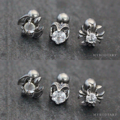 Cool Unique Chunky Ear Piercing Earring Jewelry Ideas for Cartilage, Helix, Conch - www.MyBodiArt.com