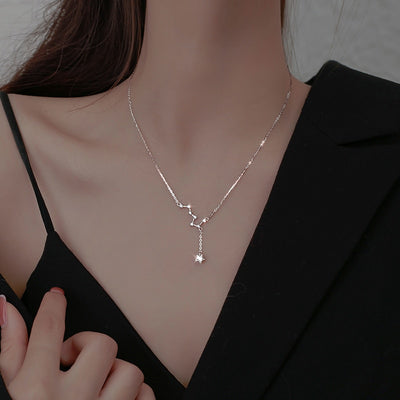Zodiac Constellation Lariat Chain Necklace - www.MyBodiArt.com #necklaces