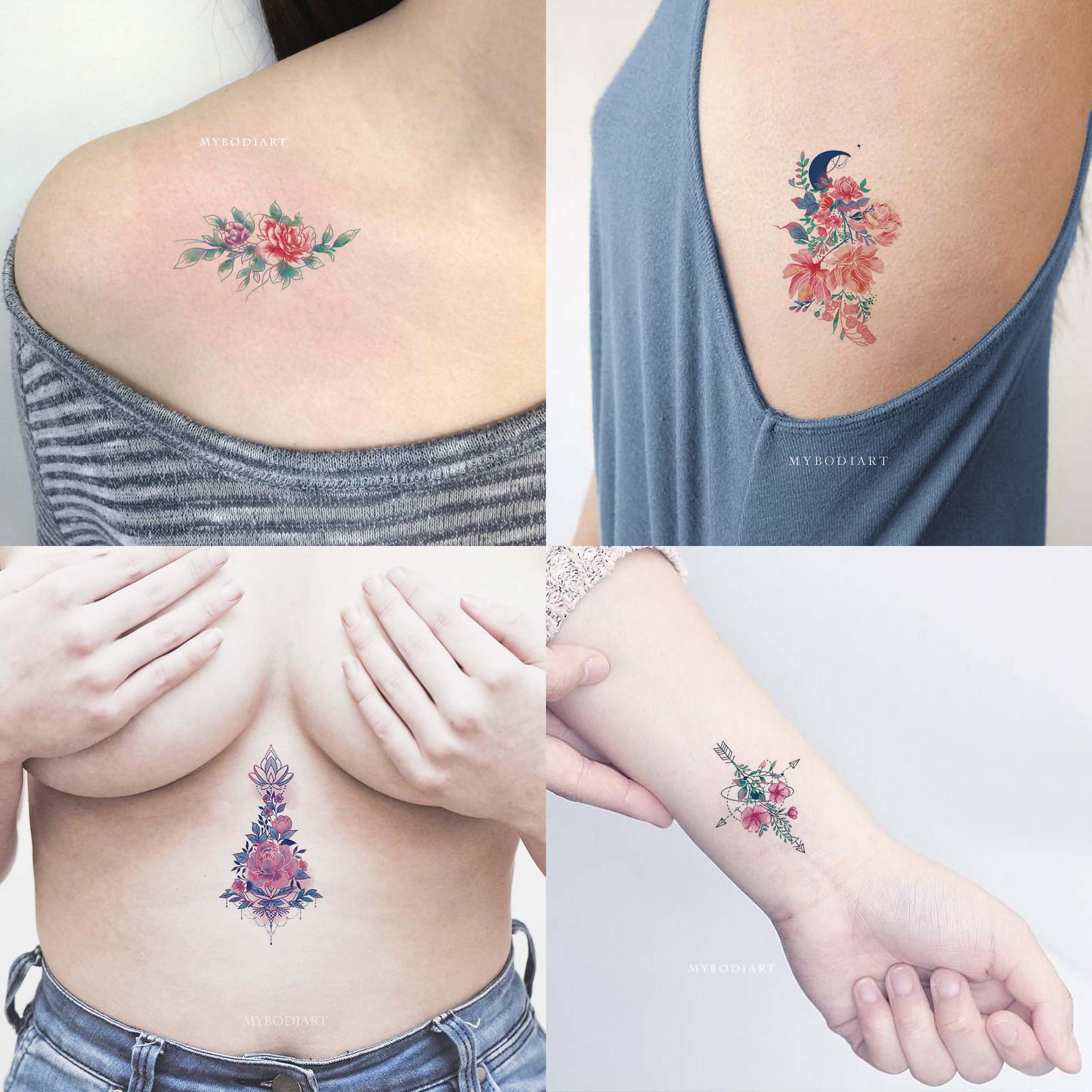 Minimalist flower tattoo on the wrist