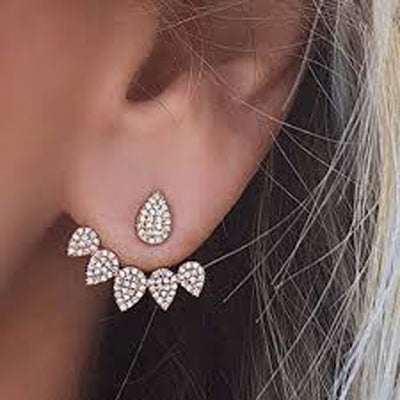 Cute Ear Piercing Ideas at MyBodiArt.com - Bella Crystal Ear Jacket Earring