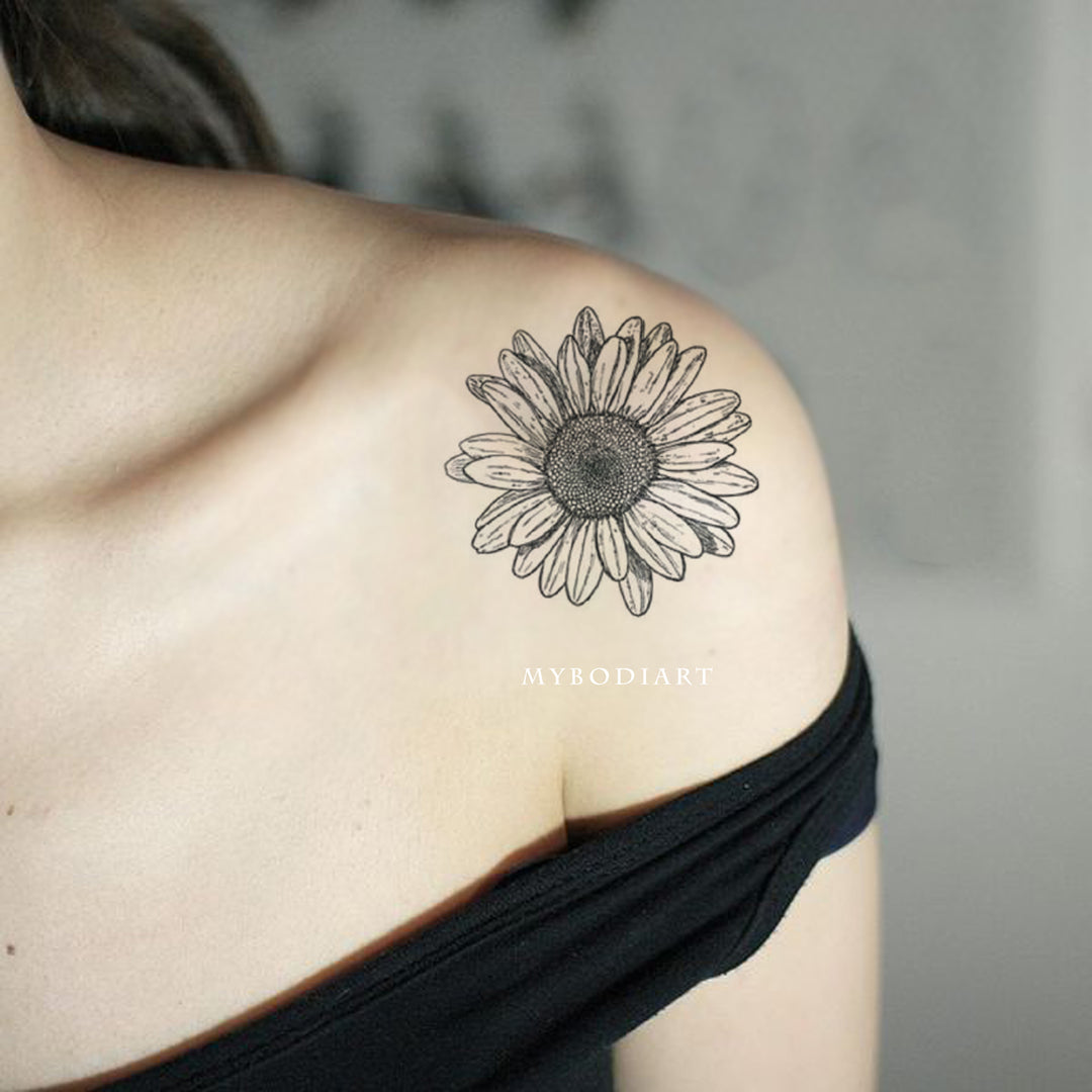 Sunflower Tattoo on Shoulder - A Natural Touch