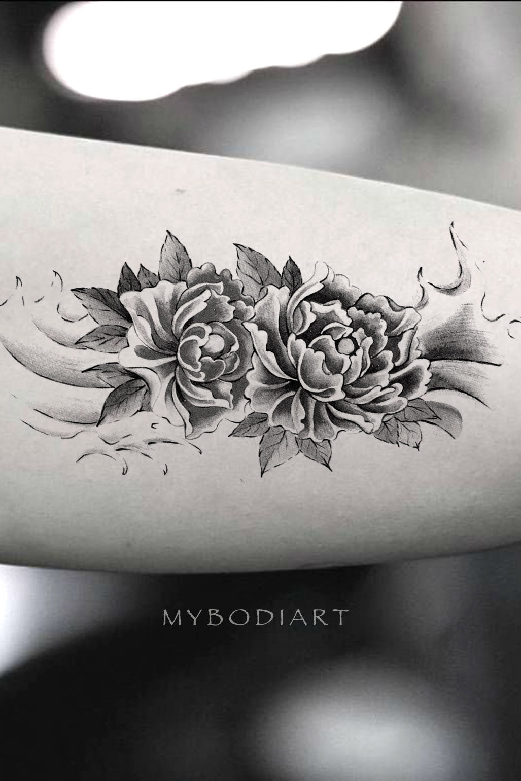 Black Floral Temporary Tattoo, Flower Tattoo, Temporary Tattoo Sleeve, Arm  Tattoo, Festival Jewelry, Festival Accessories, Fake Tattoos, Floral  Vintage Traditional Black – MyBodiArt, image size:1027x1540