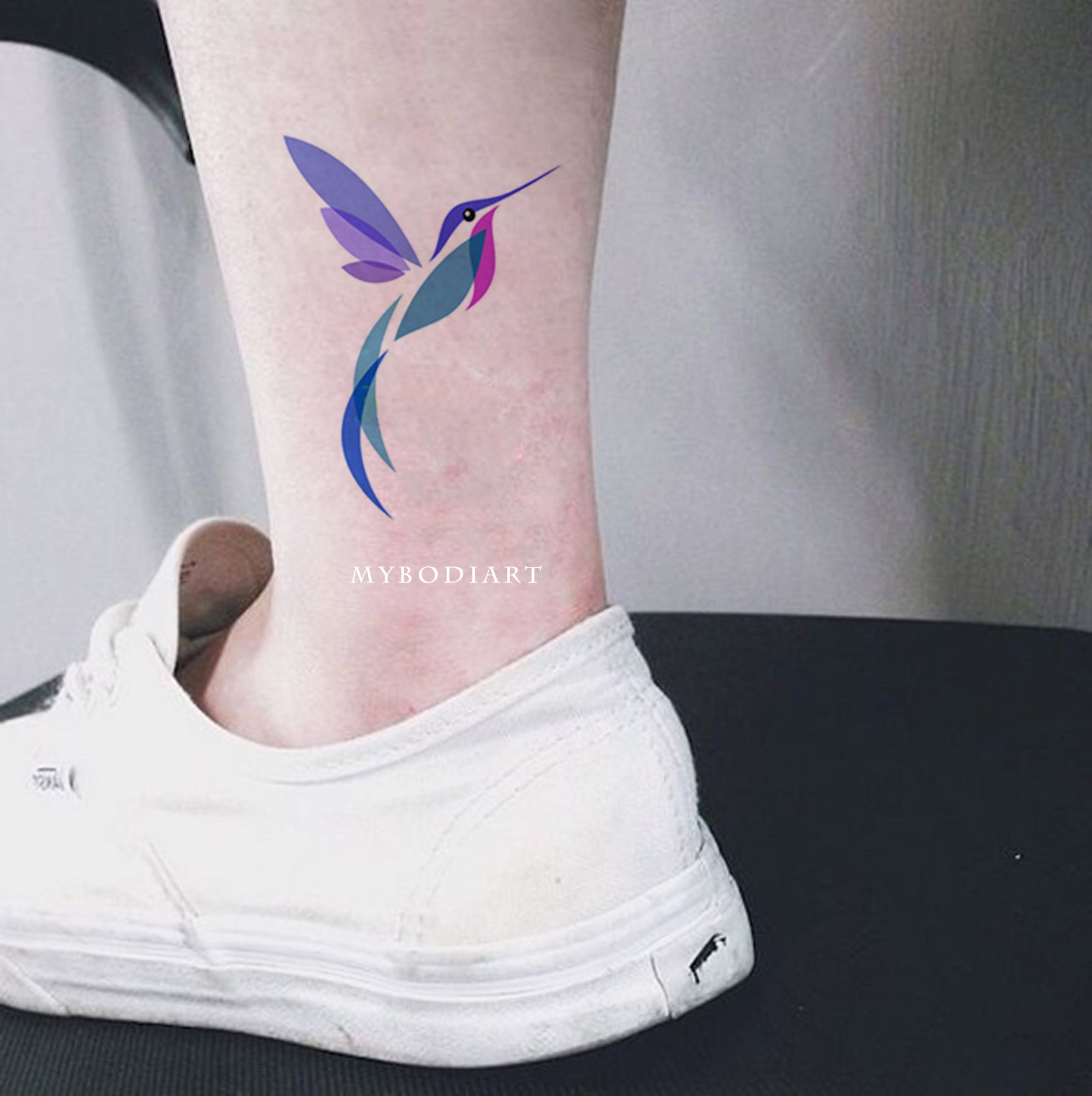 Tiny Hummingbird Tattoo for a Colorful Touch