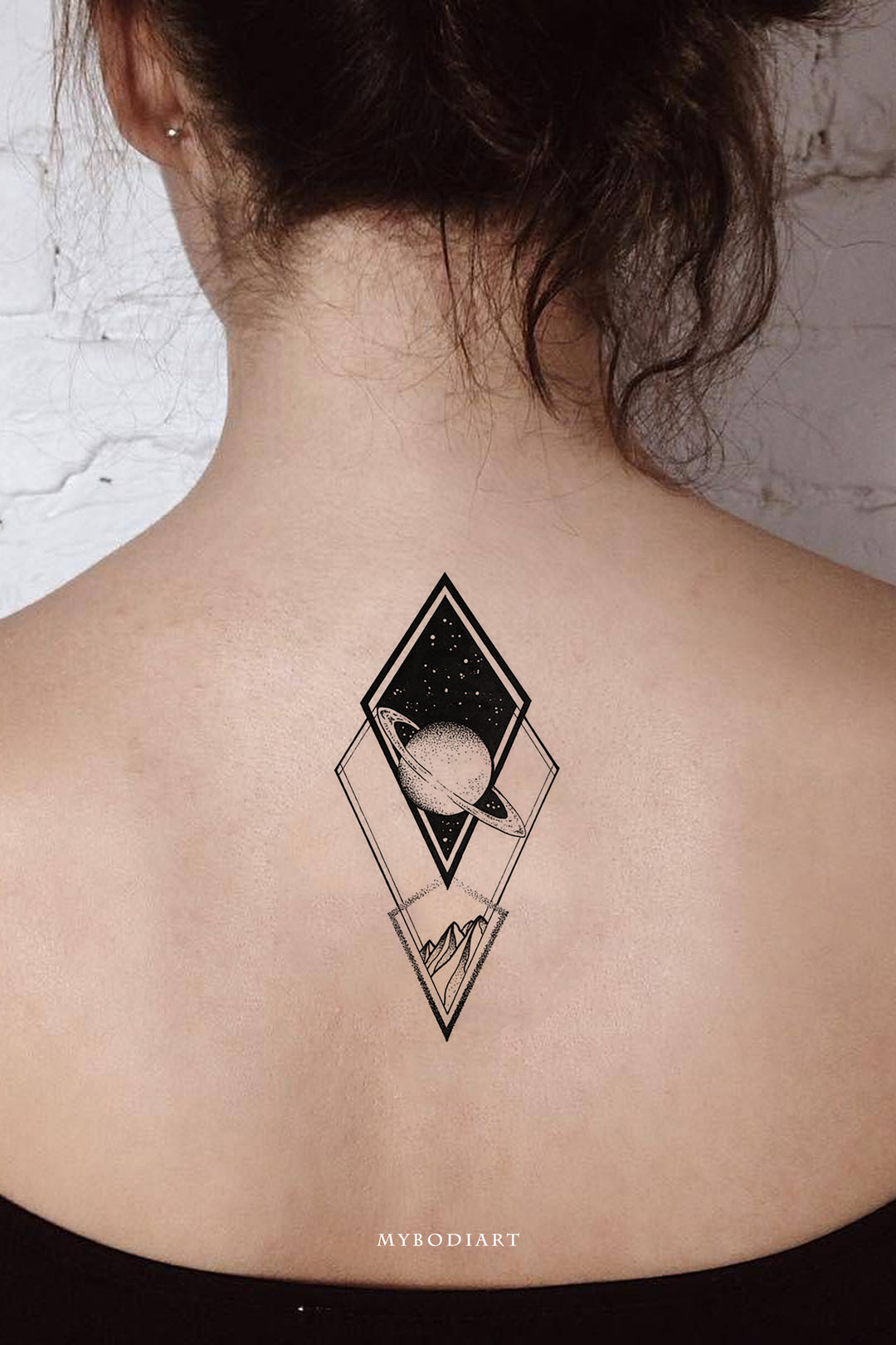 Black & White Galaxy Tattoo Design