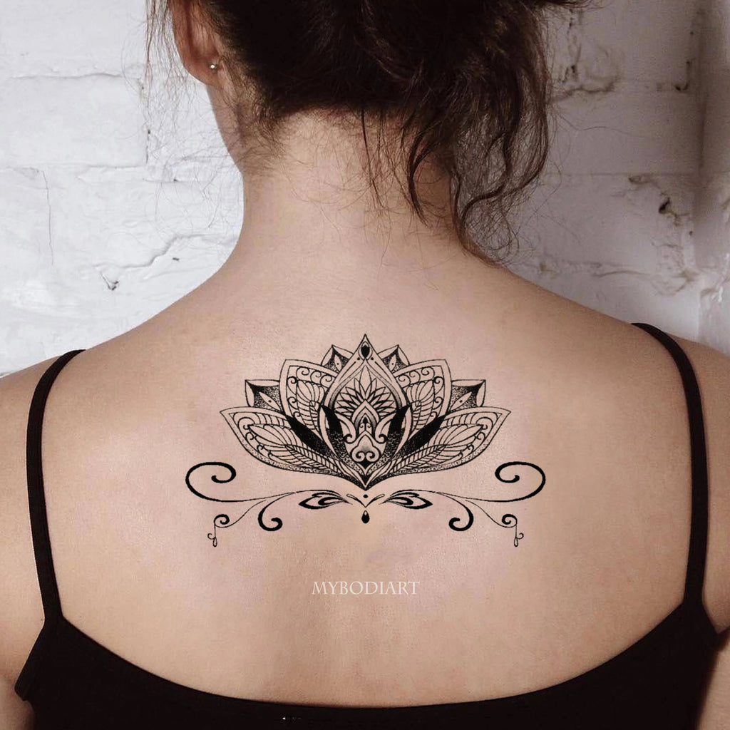 Lotus Mandala Spine Tattoo lotus-mandala-spine-tattoo