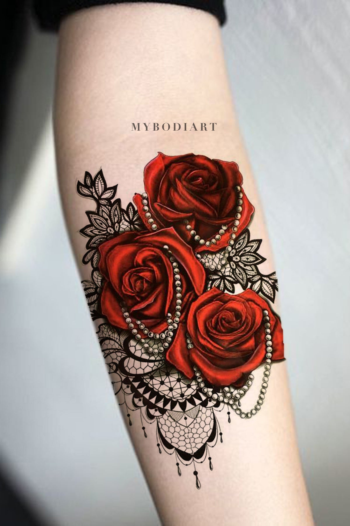 Black & Red Flower Tattoos That Bloom