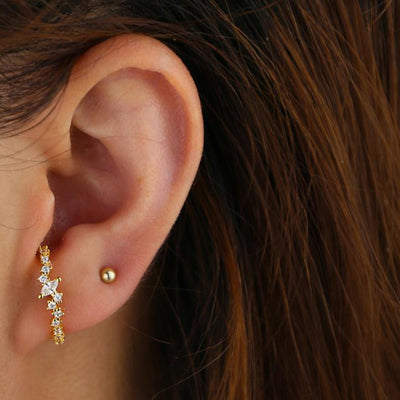 Cute Crystal Cluster Gold Suspender Earrings Trending Fashion Jewelry 2020 - www.MyBodiArt.com #earrings 