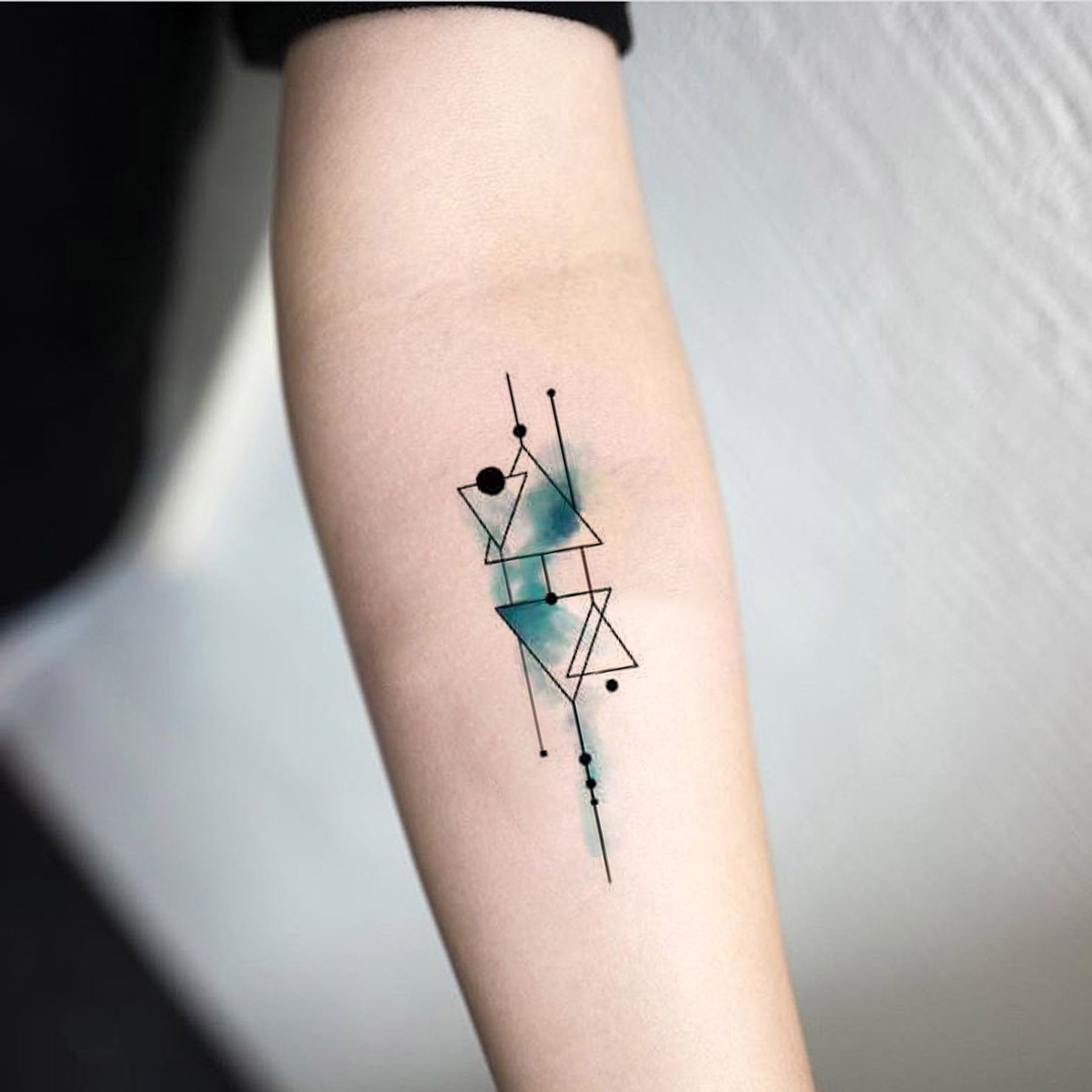 Geometric Watercolor Tattoo geometric-watercolor-tattoo