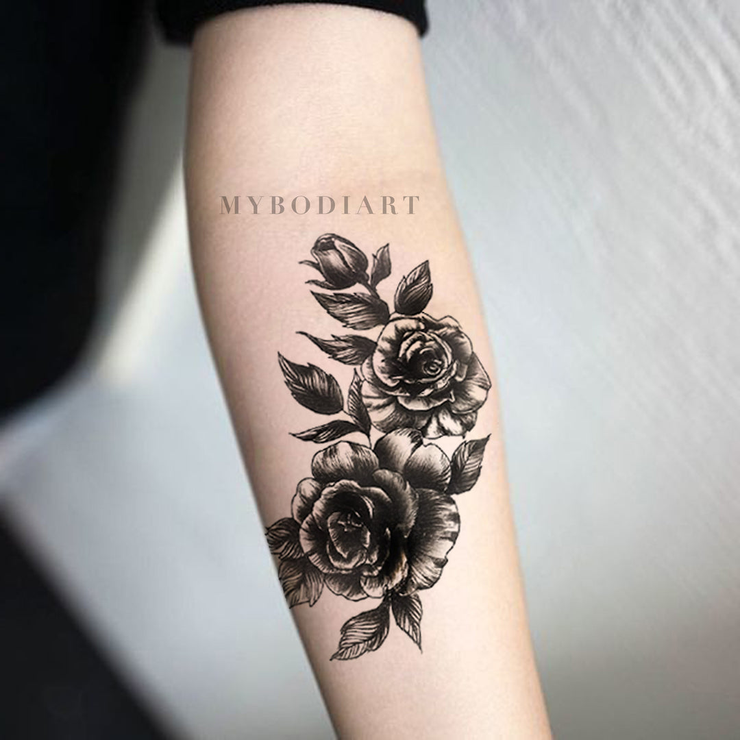 Beautiful Rose on Wrist Tattoo Idea