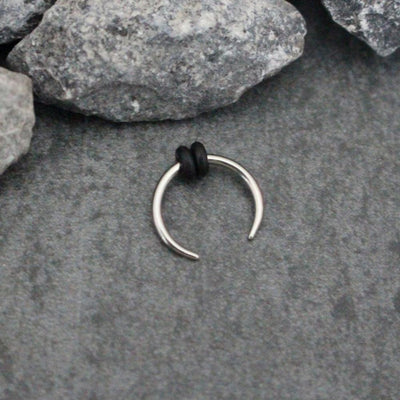 Silver Septum Pincher - Septum Piercing Jewelry Ring Hoop - at MyBodiArt.com
