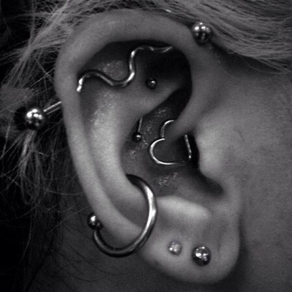 Heart Rook Ear Piercing Rook Heart