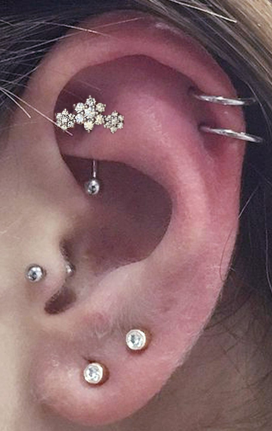 Rook Earrings COCHARM Titanium Arrow Dangle 16g Rook Piercng