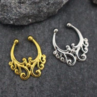 Fake Septum Piercing in Gold or Silver