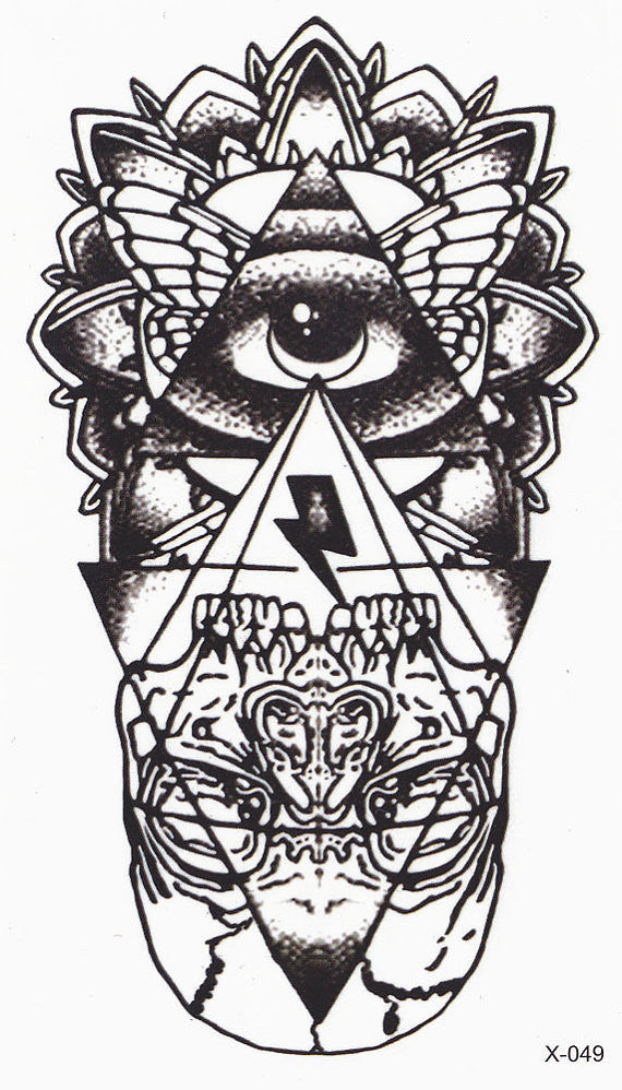 Evil Eye Temporary Tattoo, Tribal Wrist Temporary Tattoo at MyBodiArt