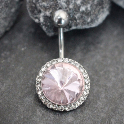 Crystal Belly Button Ring Stud at MyBodiArt