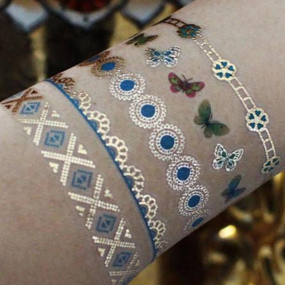 Metallic Gold Bracelet Temporary Tattoos