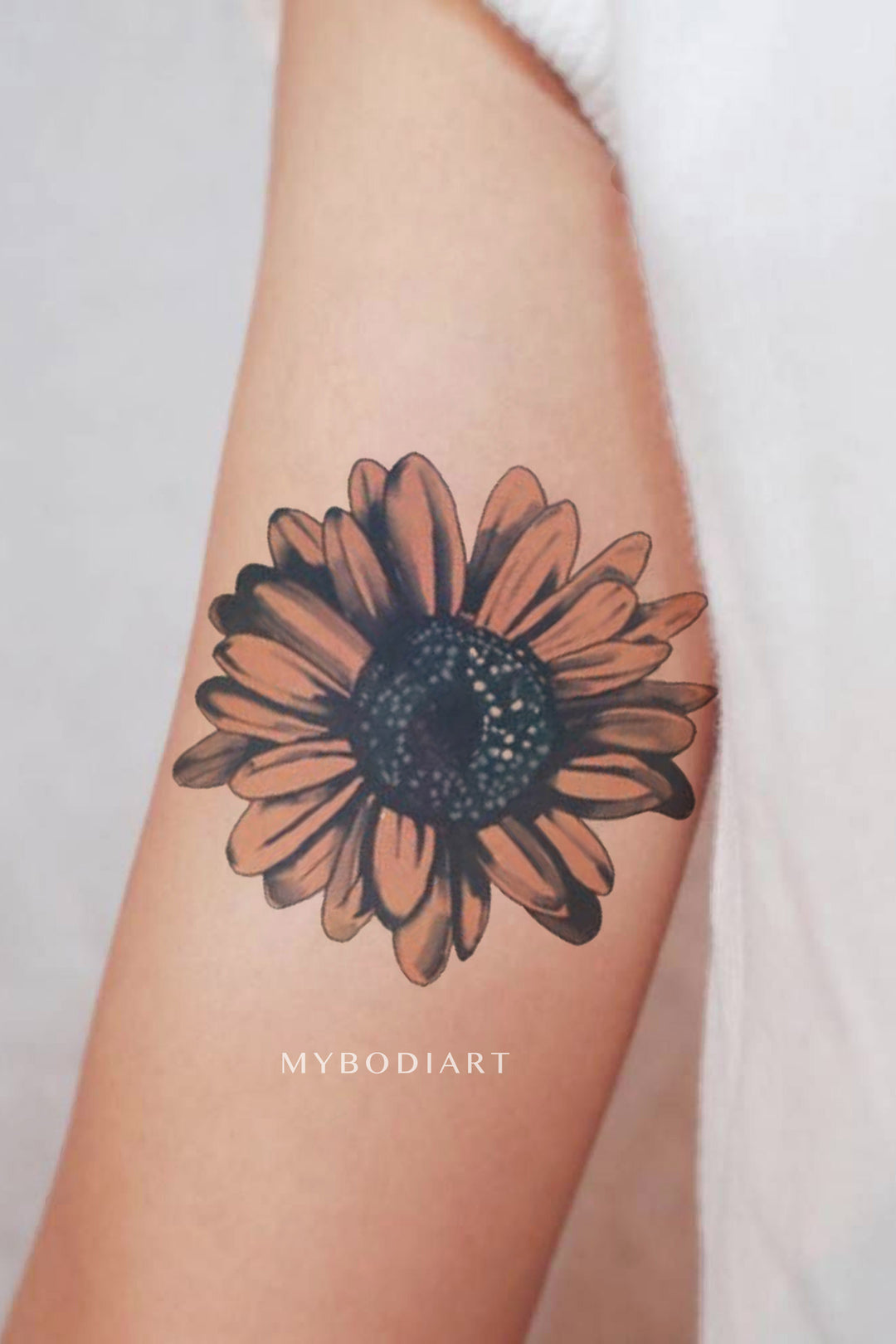 Black & White Sunflower Tattoo Ideas