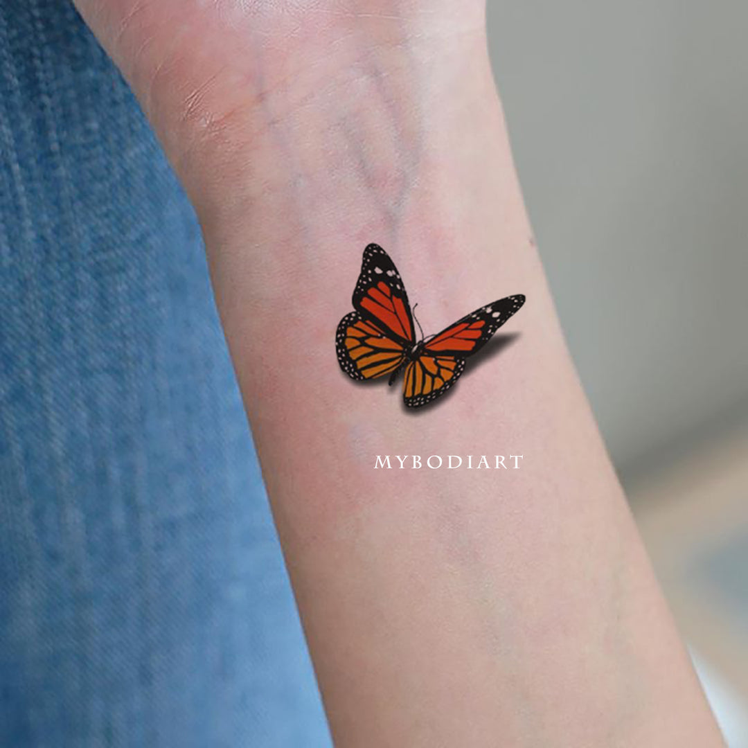 BUTTERFLY TATTOO DESIGN By:- tattoo arti... | CRAZY INK TATTOO \u0026 BODY  PIERCING SURAT in Surat, image size:1080x1080