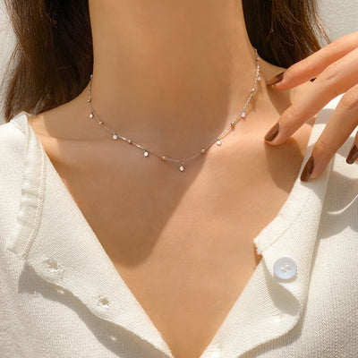 Pretty Floating Choker Necklace for Women - www.MyBodiArt.com