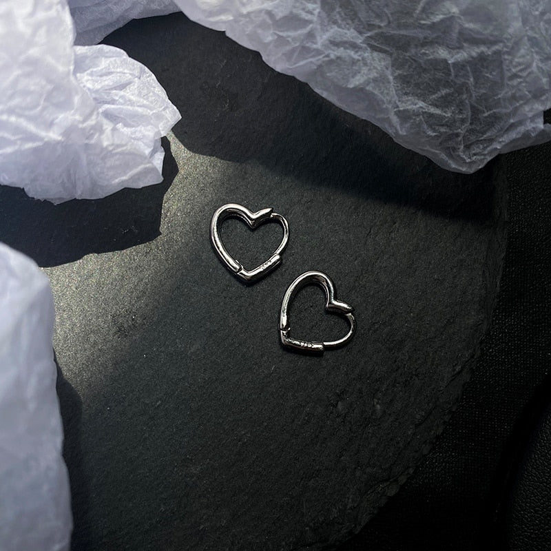 Luv Cute Small Heart Huggie Hoop Earrings – MyBodiArt