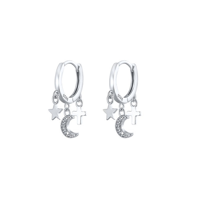 Chantria Dangle Huggie Hoop Earrings – MyBodiArt