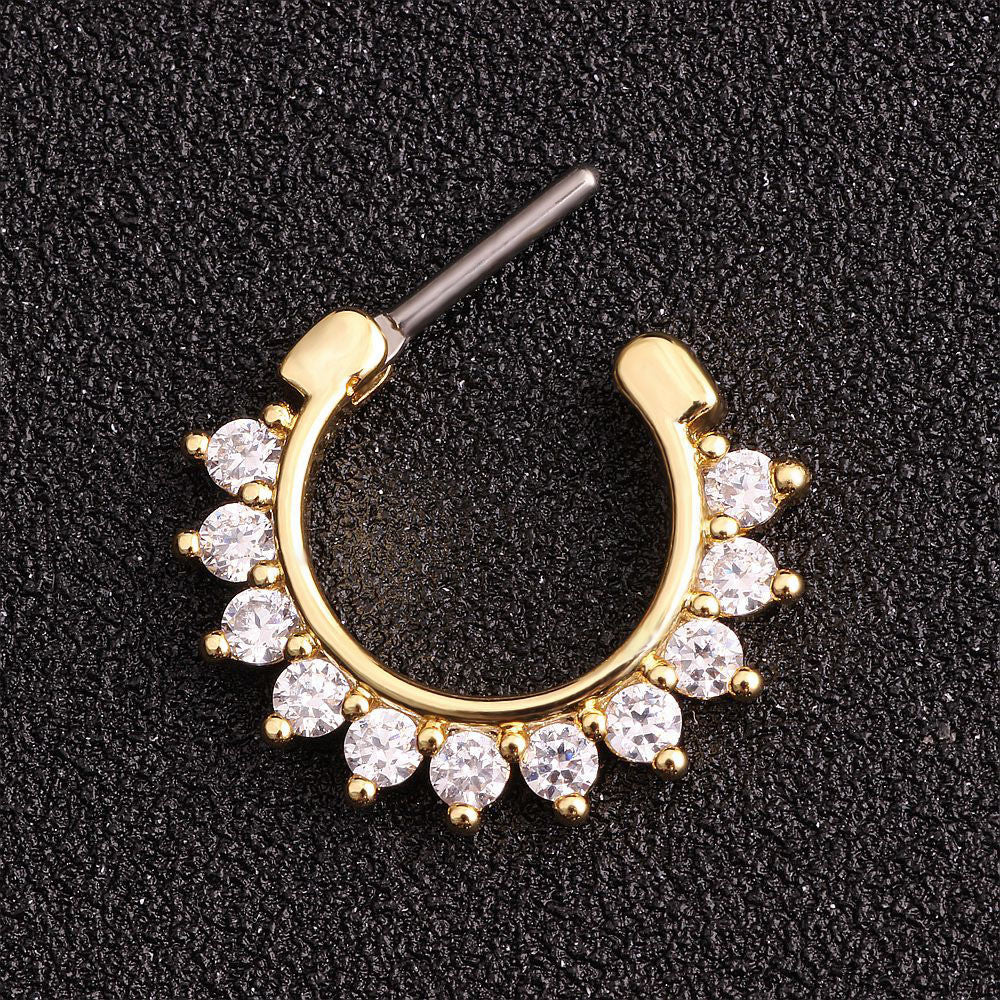 Brice Swarovski Crystal Septum Clicker - Daith Rook Piercing Jewelry ...