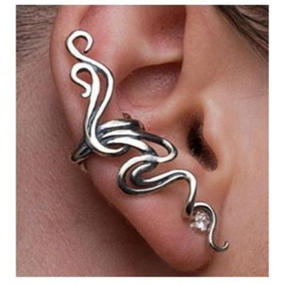 Lavana Antiqued Silver Ear Cuff Earring Conch Piercing Jewelry Gothic Tribal at MyBodiArt.com