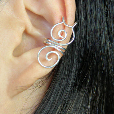 Minimal Ear Piercing Ideas - Wired Conch Ear Piercing Hoop - MyBodiArt.com