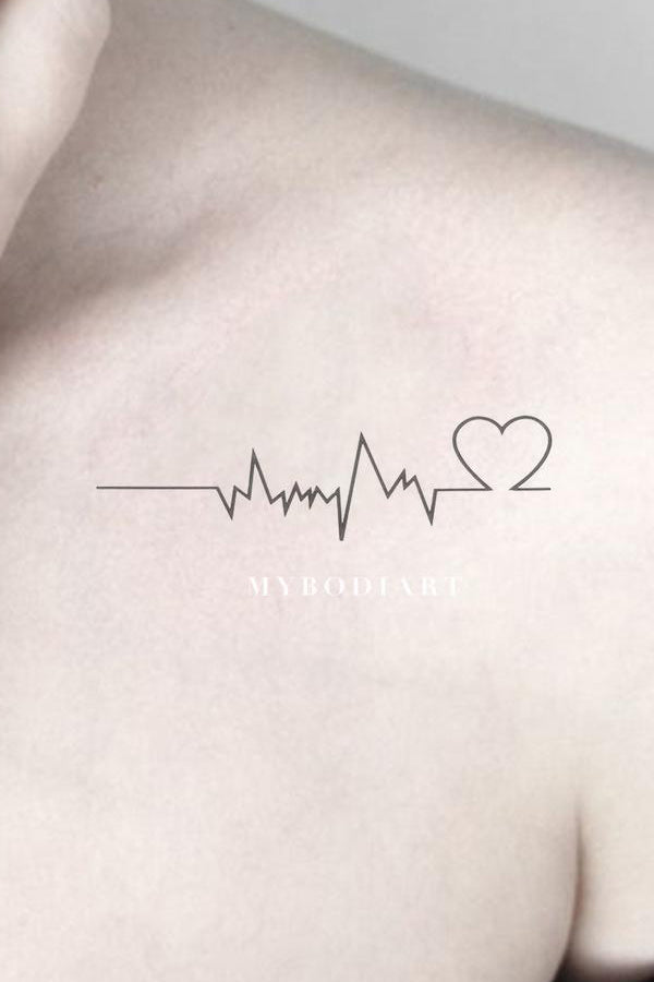 85 Heartbeat Tattoo Designs 2022 with Brilliant Combinations