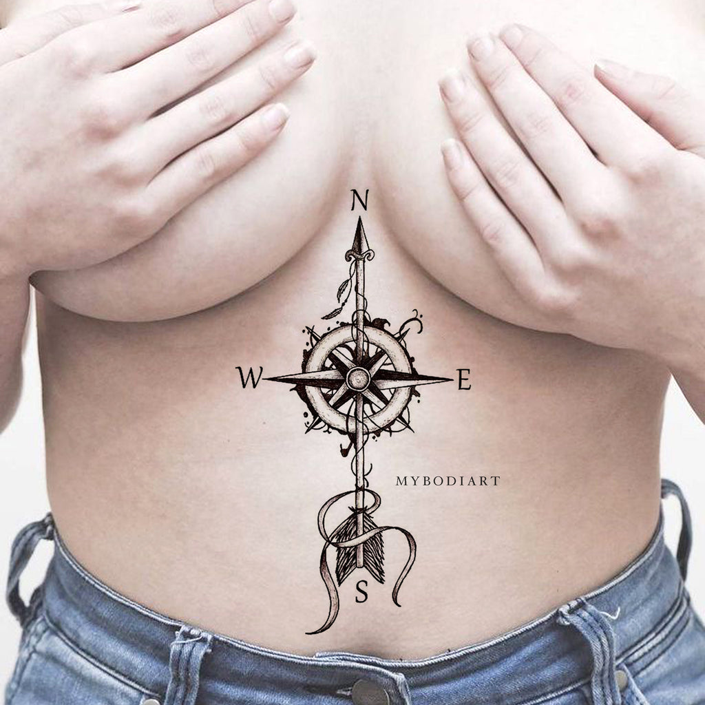 Geometric Arrow Compass Tattoo - Art Tattoo Design - YouTube