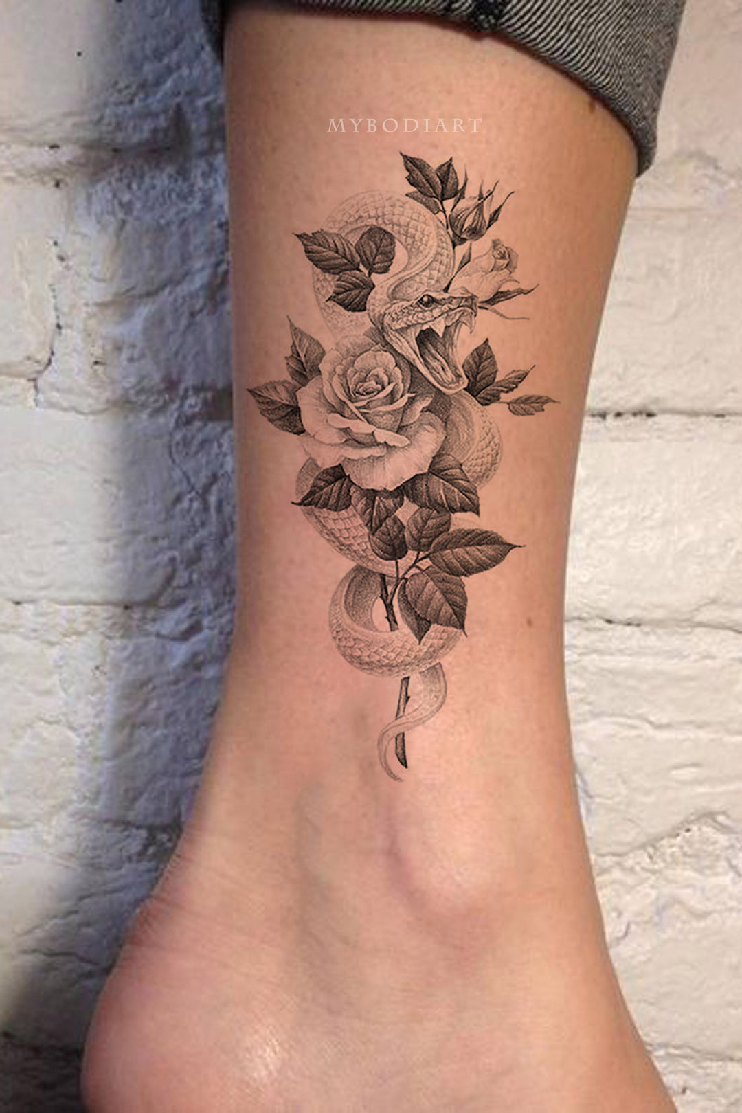 Rose Tattoos on Ankle: A Floral Symbolism